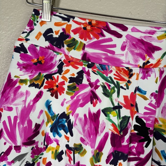 Floral Abstract Pleated Mini Skirt Size 2 Athletic Pickleball Tennis Sporty Chic - Picture 3 of 8